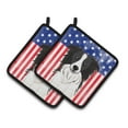 thumbnail image 1 of Carolines Treasures  American Flag & Border Collie Pair of Pot Holders, 1 of 1