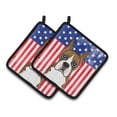 thumbnail image 1 of Carolines Treasures  American Flag & Boxer Pair of Pot Holders, 1 of 1