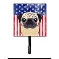 thumbnail image 1 of Carolines Treasures BB2192SH4 American Flag & Fawn Pug Leash or Key Holder, 1 of 1