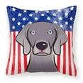 thumbnail image 1 of Carolines Treasures  American Flag & Weimaraner Fabric Decorative Pillow - 14 x 3 x 14 in., 1 of 1