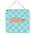 thumbnail image 1 of Caroline's Treasures BB8106DS66 American Landrace Pig Blue Check Wall or Door Hanging Prints, 6x6, multicolor, 1 of 1