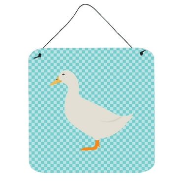 Carolines Treasures BB8034DS66 American Pekin Duck Blue Check Wall or Door Hanging Prints, 6 x 6 in.
