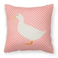 thumbnail image 1 of Carolines Treasures BB7860PW1818 American Pekin Duck Pink Check Fabric Decorative Pillow, 18 x 18 in., 1 of 2