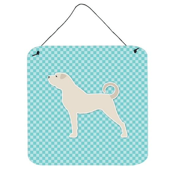 Carolines Treasures BB3777DS66 Anatolian Shepherd Checkerboard Blue Wall or Door Hanging Prints