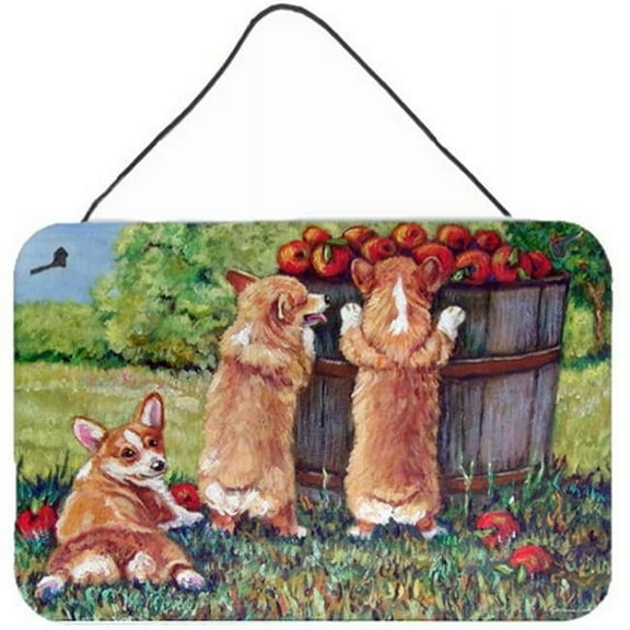 Carolines Treasures Apple Helper Corgis Wall and Door Hanging Prints