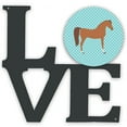 thumbnail image 1 of Carolines Treasures BB8085WALV 11.5 x 11.75 in. Arabian Horse Blue Check Metal Artwork Love Wall Decor, 1 of 2