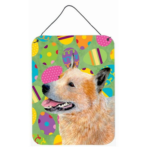 Carolines Treasures Australian Cattle Dog Easter Eggtravaganza Aluminum Metal Wall & Door Hanging Prints