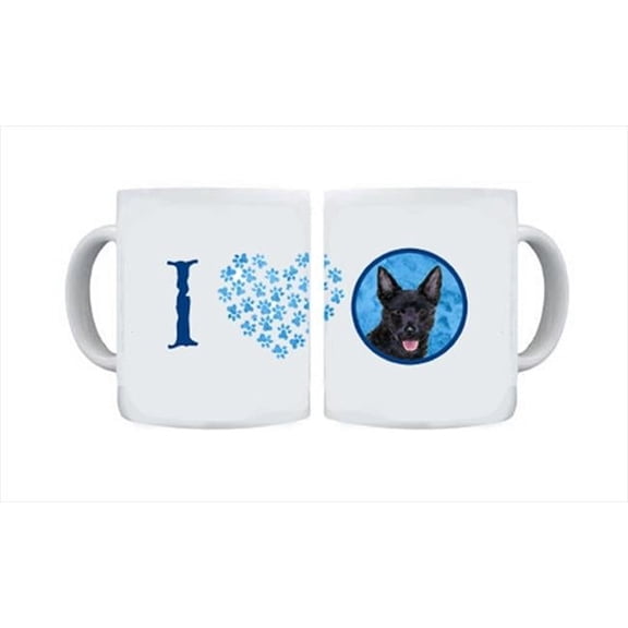 Carolines Treasures Australian Kelpie Dishwasher Safe Microwavable Ceramic Coffee Mug - Blue - Large