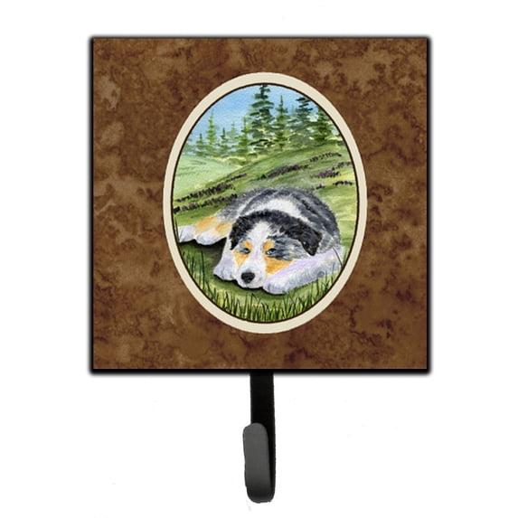 Caroline's Treasures SS8283SH4 Australian Shepherd Leash or Key Holder, Single Hook, multicolor