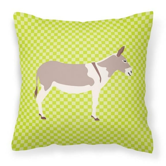 Carolines Treasures BB7672PW1818 Australian Teamster Donkey Green Fabric Decorative Pillow, 18 x 18 in.
