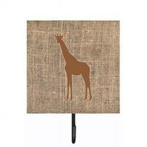 Carolines Treasures BB1001-BL-BN-SH4 Giraffe Burlap and Brown Leash Or Key Holder