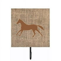 Carolines Treasures BB1003-BL-BN-SH4 Horse Burlap and Brown Leash Or Key Holder