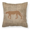 thumbnail image 1 of Carolines Treasures BB1004-BL-BN-PW1818 Leopard Burlap and Brown   Canvas Fabric Decorative Pillow BB1004 18H x18W, 1 of 2