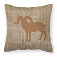 thumbnail image 1 of Carolines Treasures BB1007-BL-BN-PW1818 Sheep Burlap and Brown   Canvas Fabric Decorative Pillow BB1007 18H x18W, 1 of 2