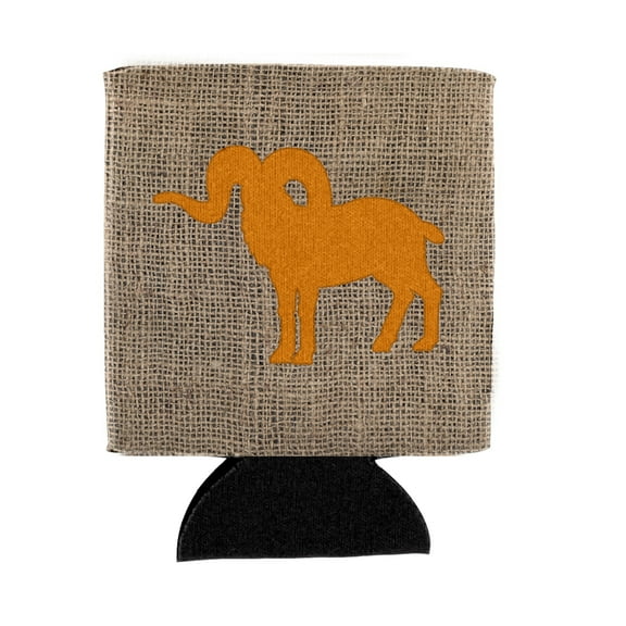 Carolines Treasures BB1007-BL-OR-CC Sheep Burlap and Orange Can or Bottle Hugger Can Hugger multicolor