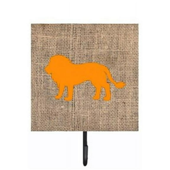 Carolines Treasures BB1009-BL-OR-SH4 Lion Burlap and Orange Leash Or Key Holder
