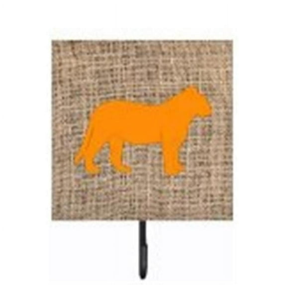 Carolines Treasures BB1010-BL-OR-SH4 Tiger Burlap And Orange Leash Or Key Holder Bb1010
