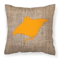 thumbnail image 1 of Carolines Treasures BB1014-BL-OR-PW1818 Manta ray Burlap and Orange   Canvas Fabric Decorative Pillow BB1014 18H x18W, 1 of 2