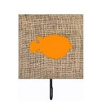 Carolines Treasures BB1016-BL-OR-SH4 Fish - Blowfish Burlap And Orange Leash Or Key Holder