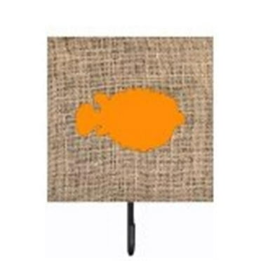 Carolines Treasures BB1016-BL-OR-SH4 Fish - Blowfish Burlap And Orange Leash Or Key Holder