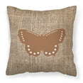 thumbnail image 1 of Carolines Treasures BB1033-BL-BN-PW1818 Butterfly Burlap and Brown   Canvas Fabric Decorative Pillow BB1033 18H x18W, 1 of 1