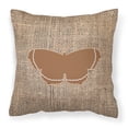 thumbnail image 1 of Carolines Treasures BB1037-BL-BN-PW1414 Butterfly Burlap and Brown   Canvas Fabric Decorative Pillow BB1037 14Hx14W, 1 of 4