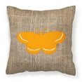 thumbnail image 1 of Caroline's Treasures BB1040-BL-OR-PW1818 Butterfly Burlap & Orange Decorative Pillow, 18" x 18", Multicolor, 1 of 2