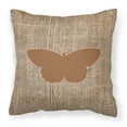 thumbnail image 1 of Carolines Treasures BB1041-BL-BN-PW1818 Butterfly Burlap and Brown   Canvas Fabric Decorative Pillow BB1041 18H x18W, 1 of 2