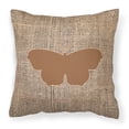 thumbnail image 1 of Carolines Treasures BB1049-BL-BN-PW1414 Butterfly Burlap and Brown   Canvas Fabric Decorative Pillow BB1049 14Hx14W, 1 of 4