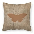 thumbnail image 1 of Carolines Treasures BB1050-BL-BN-PW1818 Butterfly Burlap and Brown   Canvas Fabric Decorative Pillow BB1050 18H x18W, 1 of 2