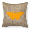 thumbnail image 1 of Carolines Treasures BB1050-BL-OR-PW1414 Butterfly Burlap and Orange   Canvas Fabric Decorative Pillow BB1050 14Hx14W, 1 of 4