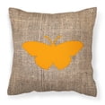 thumbnail image 1 of Carolines Treasures BB1050-BL-OR-PW1818 Butterfly Burlap and Orange   Canvas Fabric Decorative Pillow BB1050 18H x18W, 1 of 2