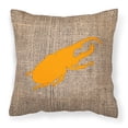 thumbnail image 1 of Carolines Treasures BB1056-BL-OR-PW1818 Beetle Burlap and Orange   Canvas Fabric Decorative Pillow BB1056 18H x18W, 1 of 2
