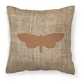 thumbnail image 1 of Carolines Treasures BB1059-BL-BN-PW1818 Moth Burlap and Brown   Canvas Fabric Decorative Pillow BB1059 18H x18W, 1 of 2