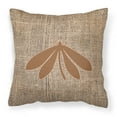 thumbnail image 1 of Carolines Treasures BB1060-BL-BN-PW1818 Moth Burlap and Brown   Canvas Fabric Decorative Pillow BB1060 18H x18W, 1 of 2