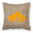 thumbnail image 1 of Carolines Treasures BB1060-BL-OR-PW1818 Moth Burlap and Orange   Canvas Fabric Decorative Pillow BB1060 18H x18W, 1 of 2