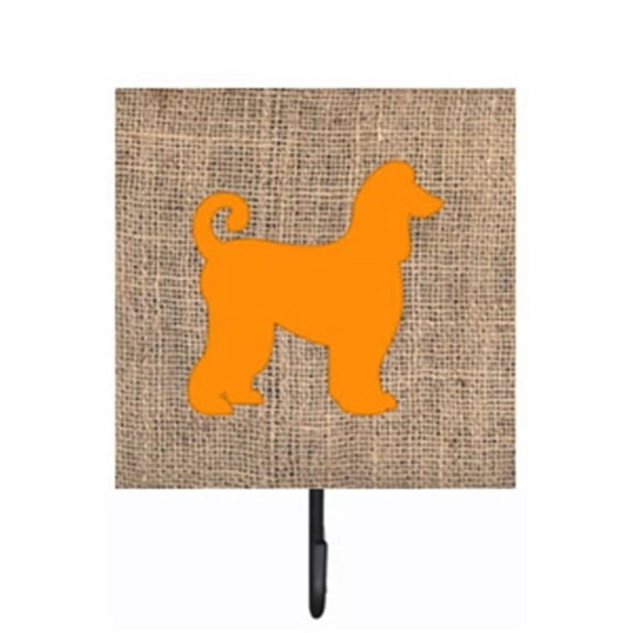 Carolines Treasures BB1066-BL-OR-SH4 Afghan Hound Burlap And Orange Leash Or Key Holder
