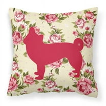 Carolines Treasures BB1068-RS-YW-PW1414 Chihuahua Yellow Roses Fabric Decorative Pillow