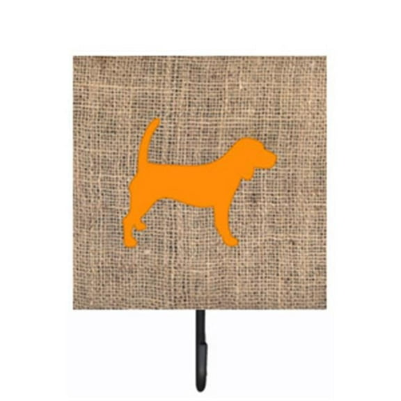 Carolines Treasures BB1087-BL-OR-SH4 Beagle Burlap And Orange Leash Or Key Holder