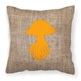 thumbnail image 1 of Carolines Treasures BB1089-BL-OR-PW1414 Jellyfish Burlap and Orange   Canvas Fabric Decorative Pillow BB1089 14Hx14W, 1 of 4