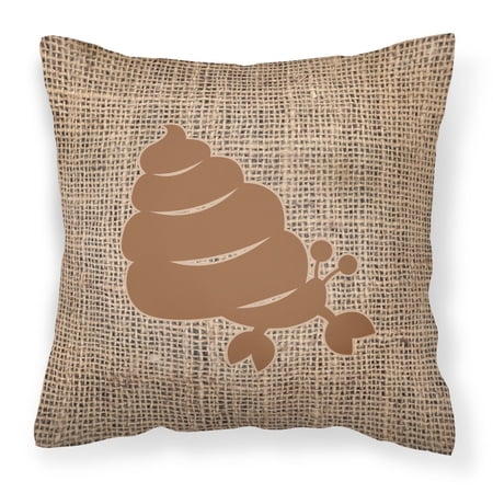 Carolines Treasures BB1092-BL-BN-PW1818 Hermit Crab Burlap and Brown Canvas Fabric Decorative Pillow BB1092 18H x18W