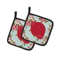 thumbnail image 1 of Carolines Treasures BB1099-RS-BU-PTHD Shell Shabby Chic Blue Roses Pair of Pot Holders 7.5HX7.5W multicolor, 1 of 3