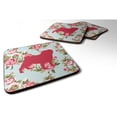 thumbnail image 1 of Carolines Treasures BB1112-RS-BU-FC Pug Shabby Chic Blue Roses Foam Coaster Set of 4 Blue 3 1/2 x 3 1/2 multicolor, 1 of 1