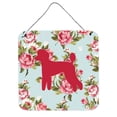 thumbnail image 1 of Carolines Treasures BB1114-RS-BU-DS66 Poodle Shabby Chic Blue Roses Wall or Door Hanging Prints Blue 6HX6W multicolor, 1 of 1