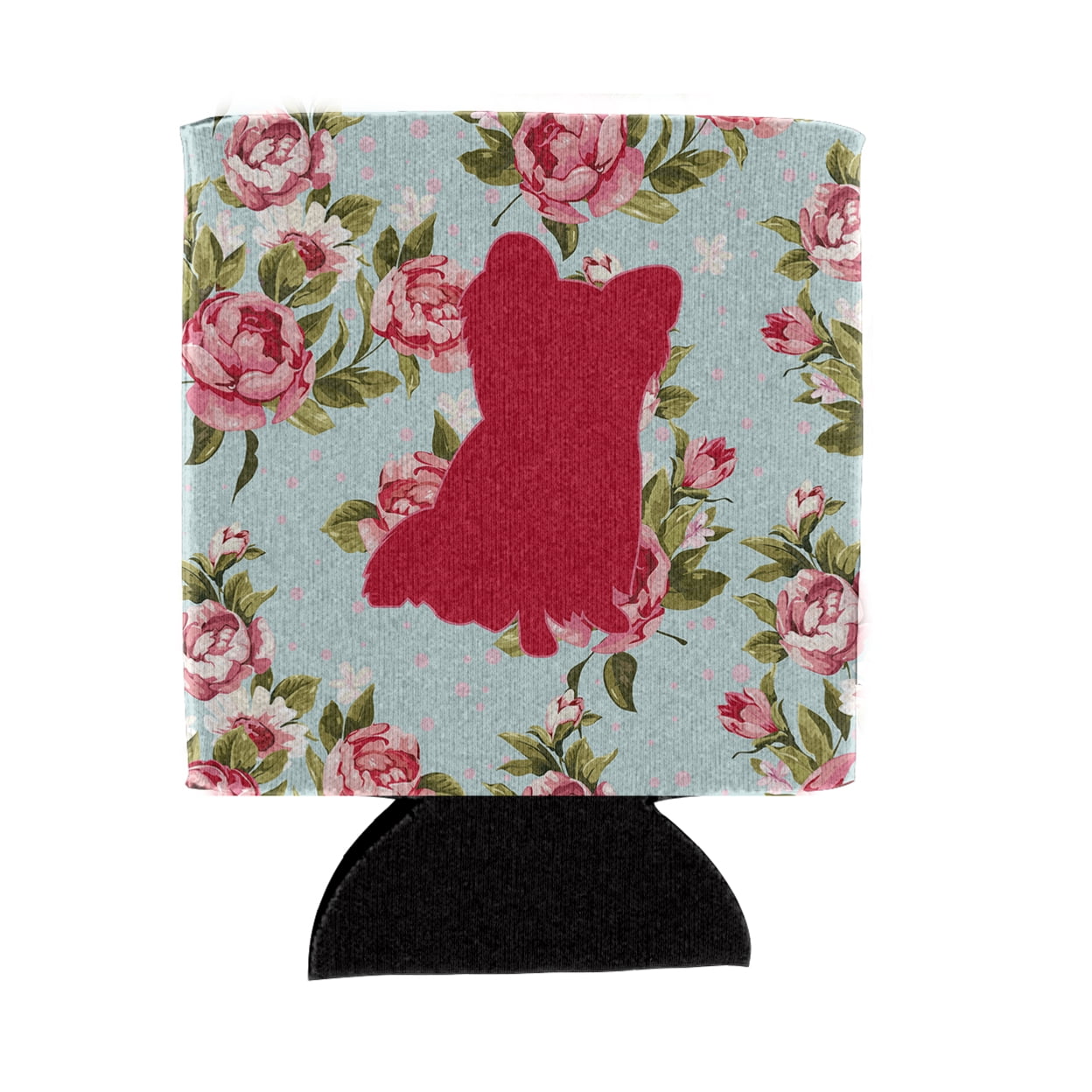 Carolines Treasures BB1115-RS-BU-CC Chihuahua Shabby Chic Blue Roses Can or Bottle Hugger Blue Can Hugger multicolor