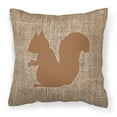 thumbnail image 1 of Carolines Treasures BB1119-BL-BN-PW1414 Squirrel Burlap and Brown   Canvas Fabric Decorative Pillow BB1119 14Hx14W, 1 of 4