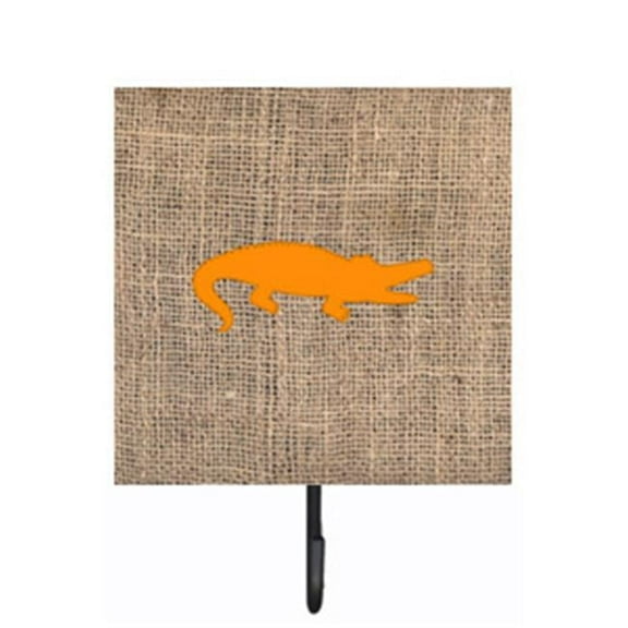 Carolines Treasures BB1120-BL-OR-SH4 Alligator Burlap And Orange Leash Or Key Holder