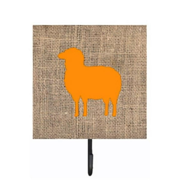 Carolines Treasures BB1126-BL-OR-SH4 Sheep Burlap And Orange Leash Or Key Holder