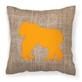 thumbnail image 1 of Carolines Treasures BB1129-BL-OR-PW1414 Gorilla Burlap and Orange   Canvas Fabric Decorative Pillow BB1129 14Hx14W, 1 of 4