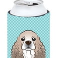 thumbnail image 1 of Carolines Treasures BB1154TBC Checkerboard Blue Cocker Spaniel Tall Boy Beverage Insulator Hugger , Tall Boy, multicolor, 1 of 1